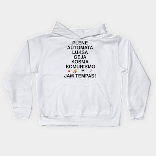 Plene Aŭtomata Luksa Geja Kosma Komunismo Kids Hoodie